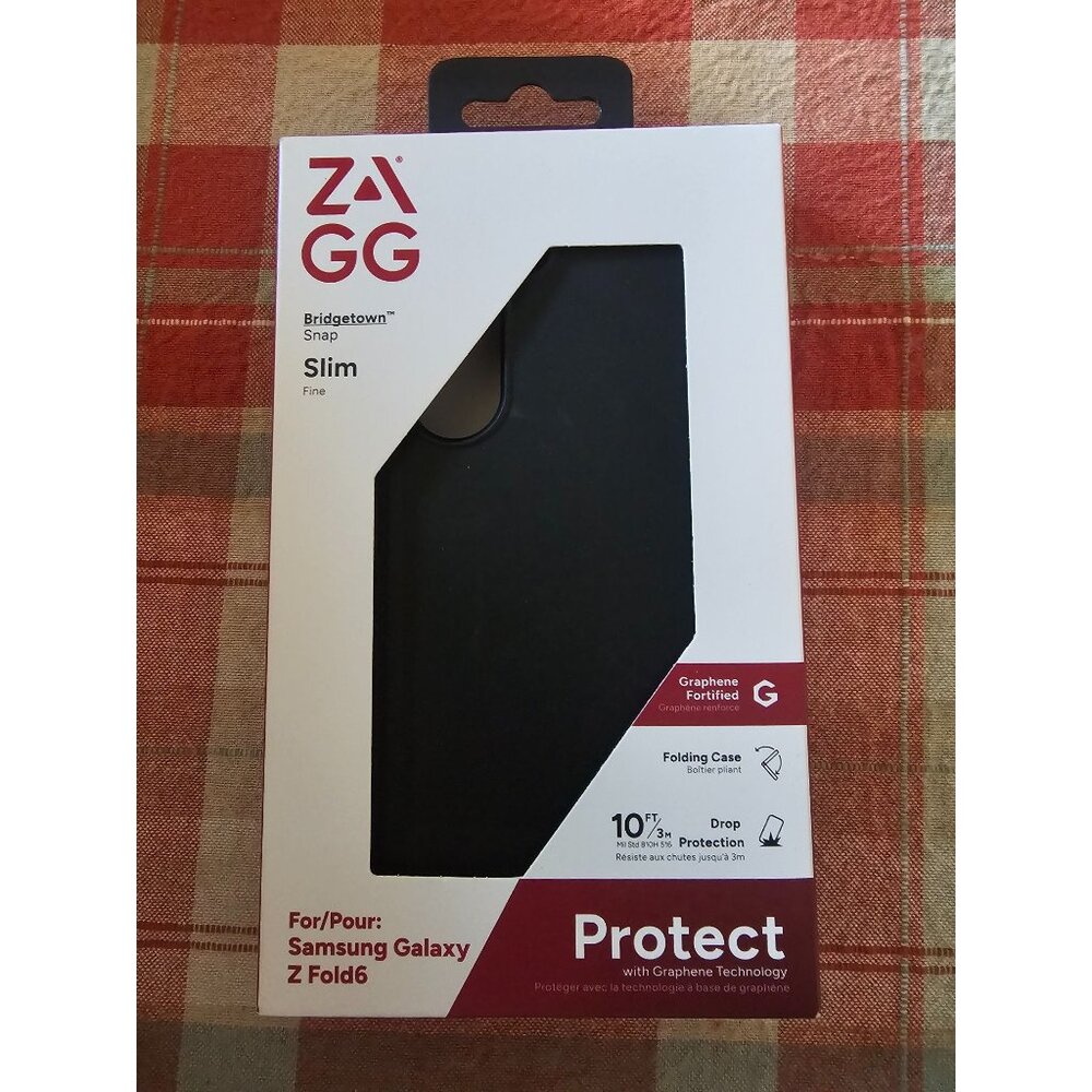 Zagg Bridgetown Snap Slim Phone Case for Samsung Galaxy Z Fold6 Black.